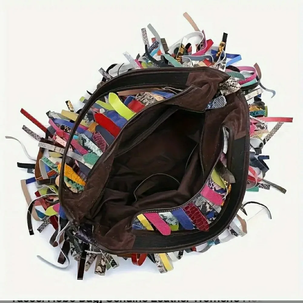 NEW! Multicolor Fringe Hobo Bag - Picture 4 of 5